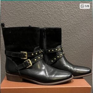 Coach Women's Size 6 Buckle Black Ankle Boots